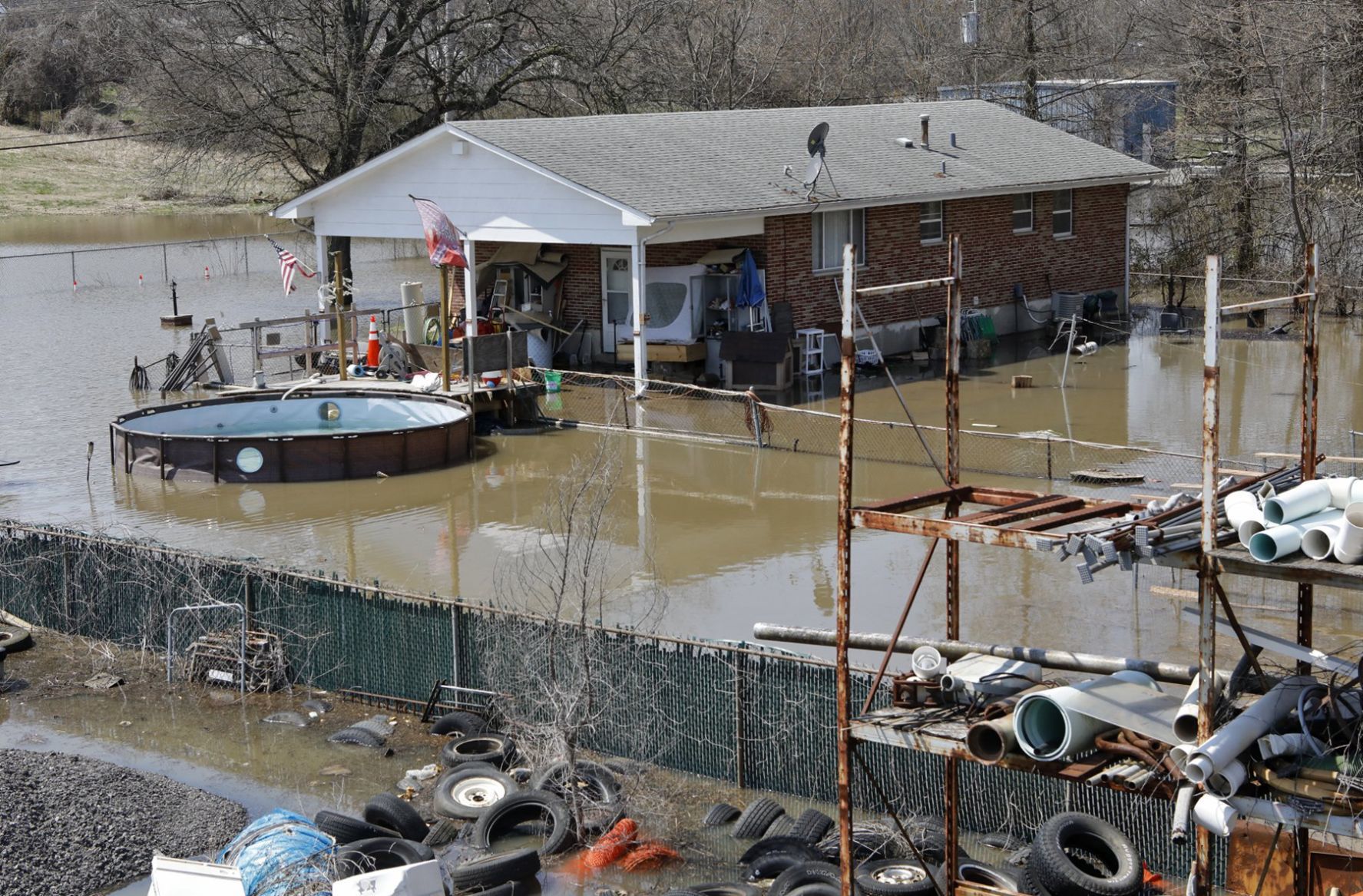 River Des Peres is backing up into low-lying Lemay